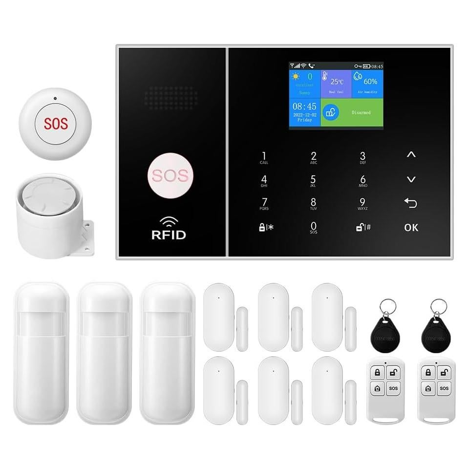 Sistema de Alarma Inalámbrico YBJ con 16 Piezas y WiFi