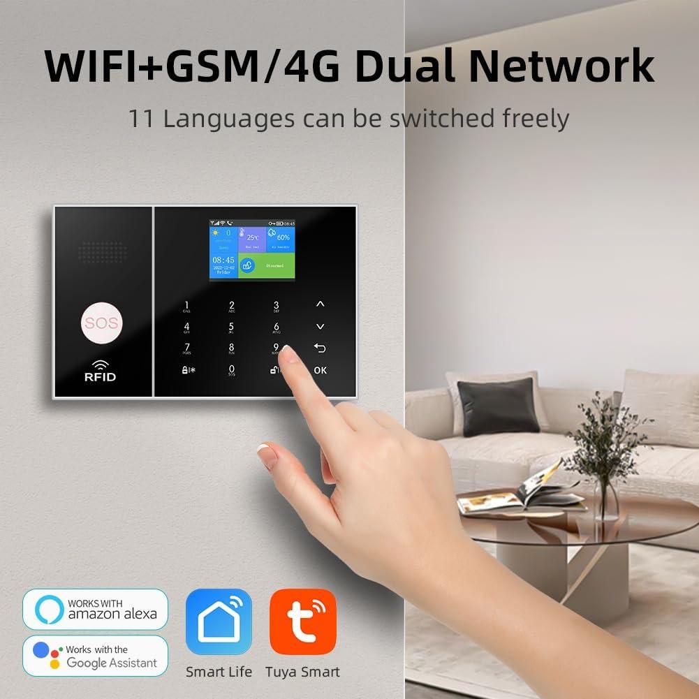 Sistema de Alarma Inalámbrico YBJ con 16 Piezas y WiFi