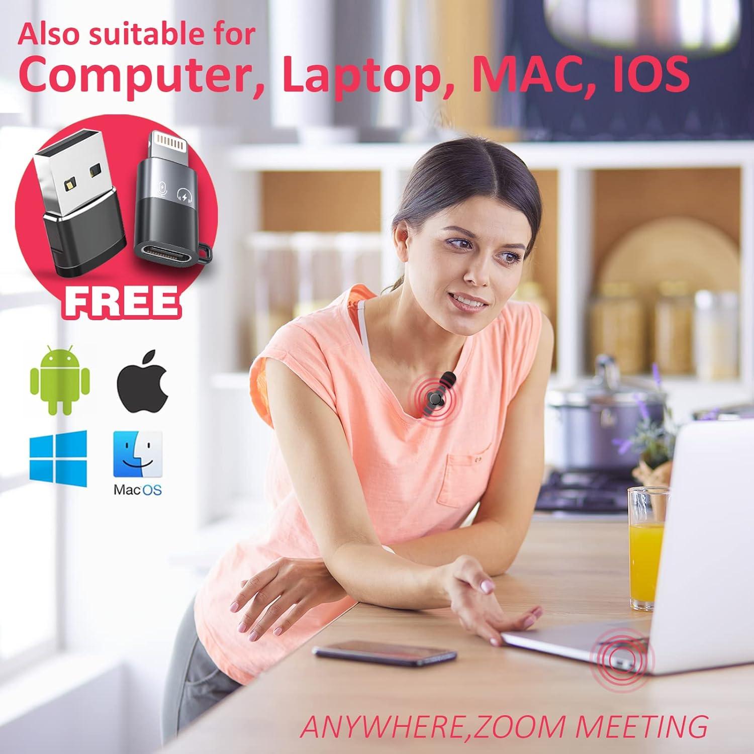 Micrófono Lavalier Inalámbrico Aisizon A5d para Smartphone