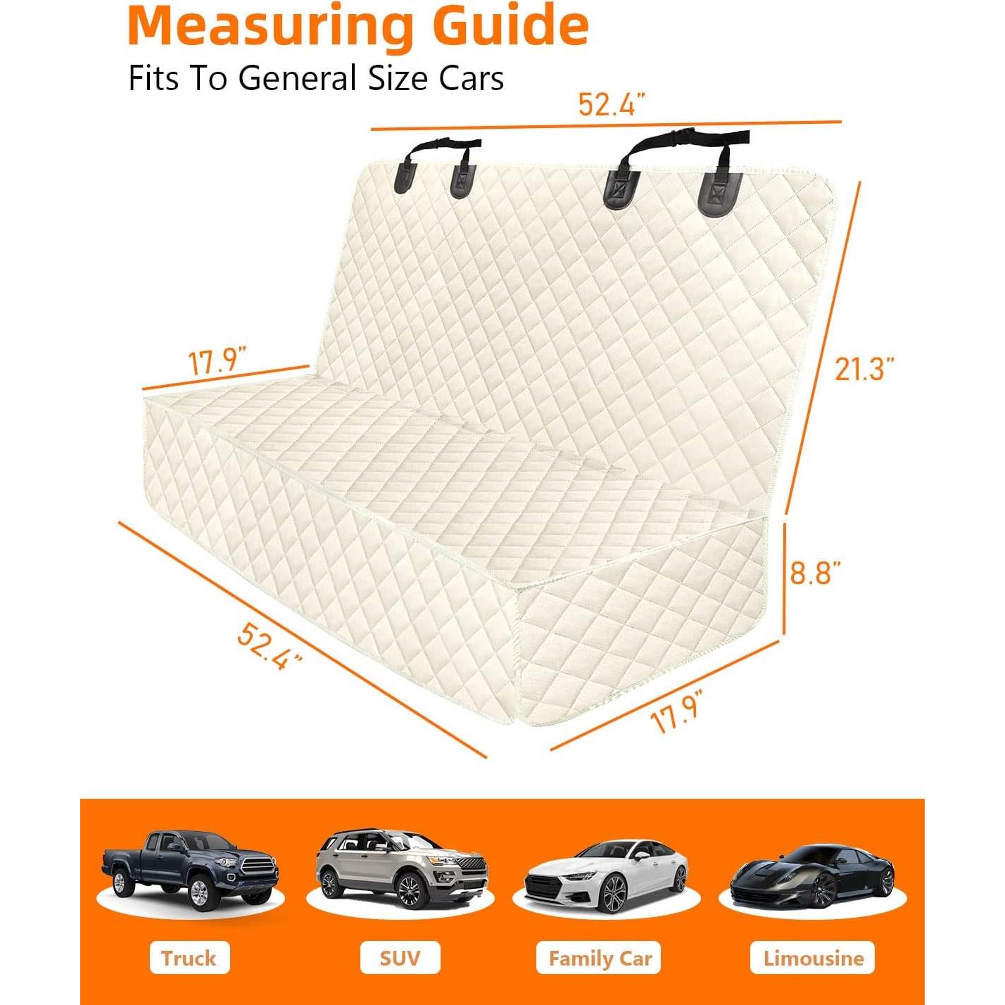 Cubierta de Asiento para Mascotas PETICON Beige 132x122 cm