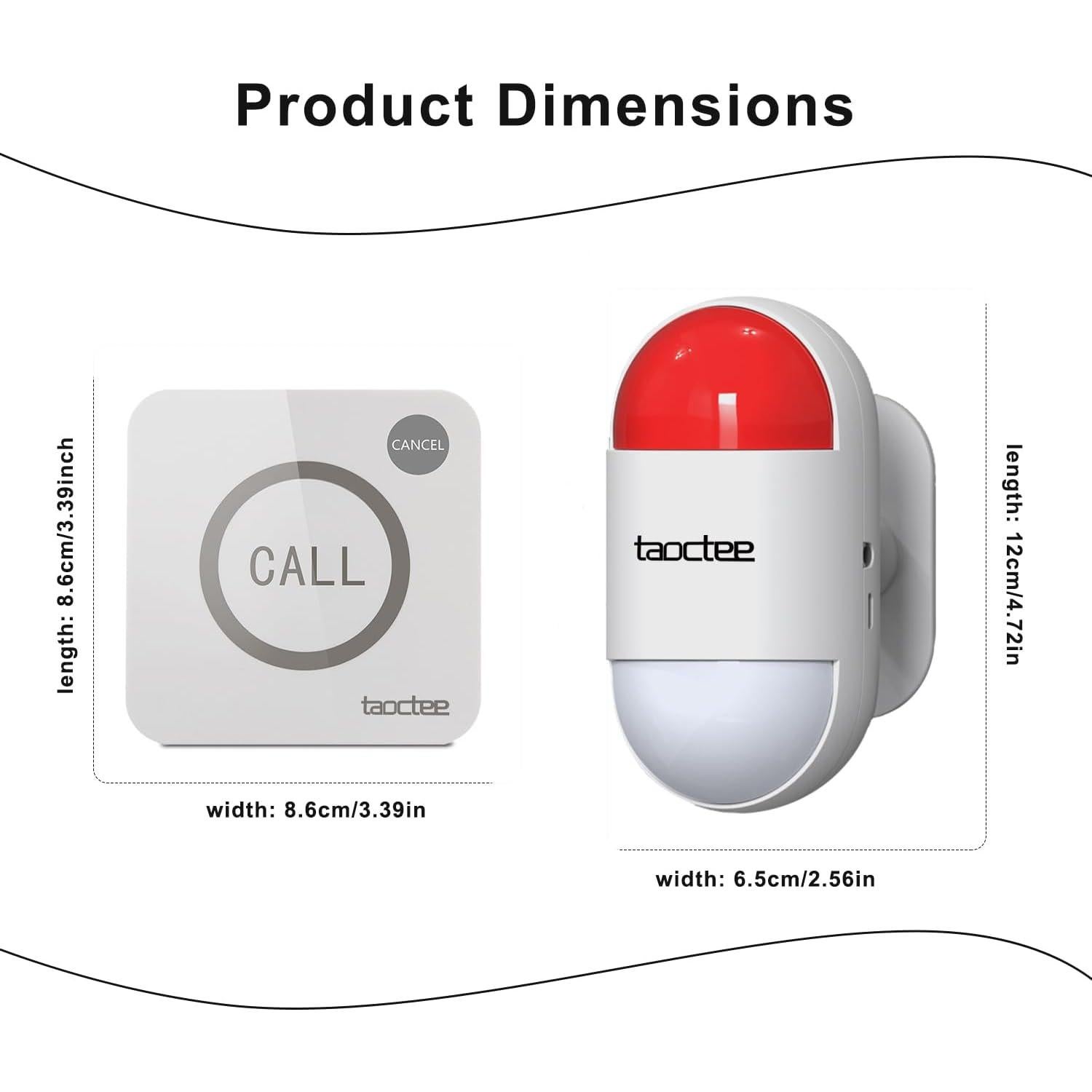 Botón de Pánico Tactee Alarma Inalámbrica 120 dB