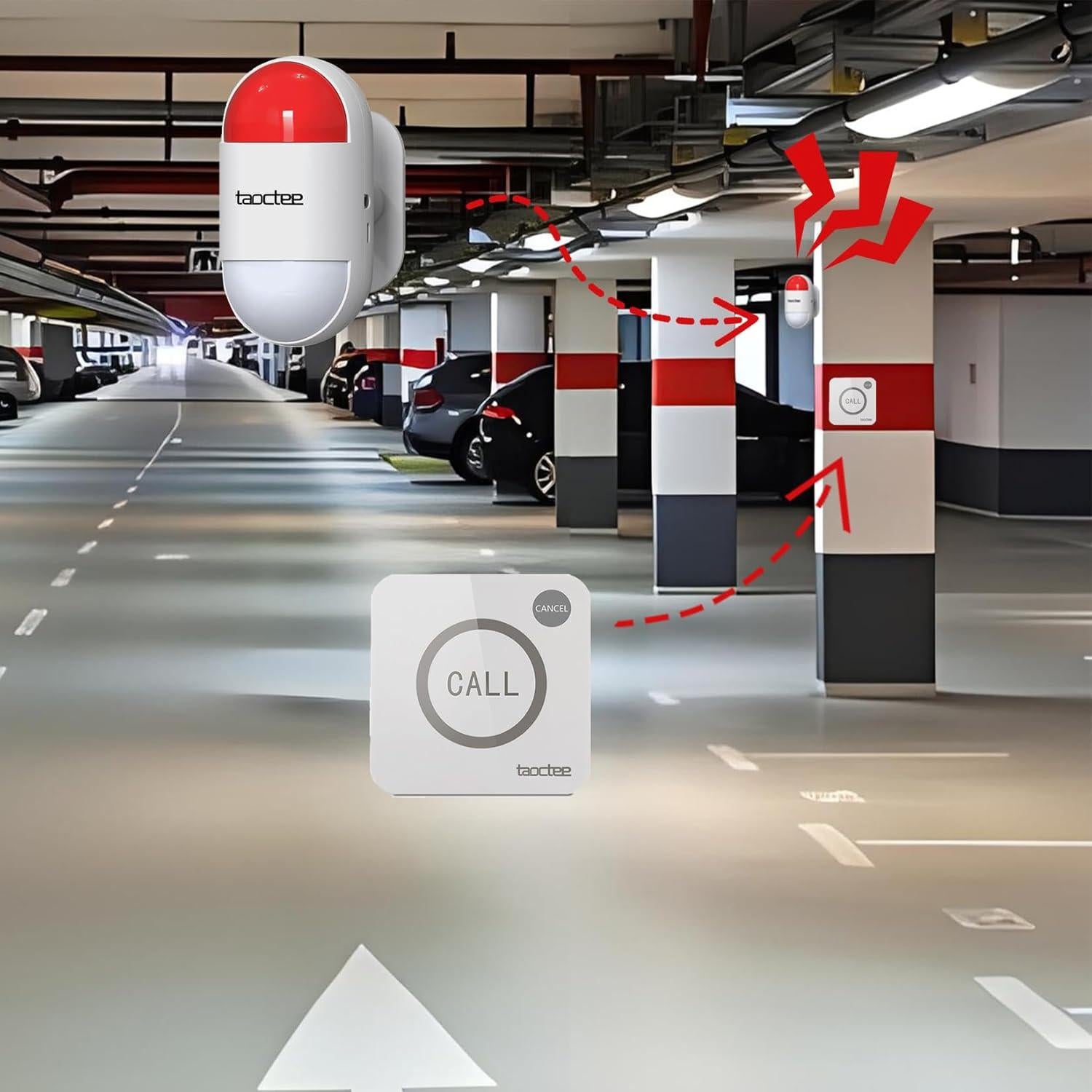 Botón de Pánico Tactee Alarma Inalámbrica 120 dB