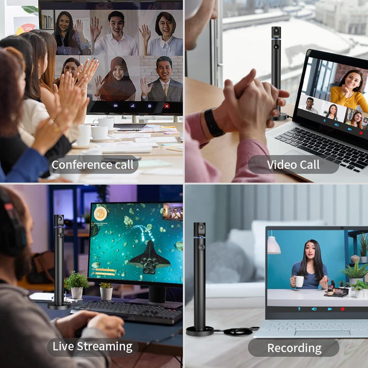 CZUR Halo Webcam Doble 1080P USB con Micrófono 90°