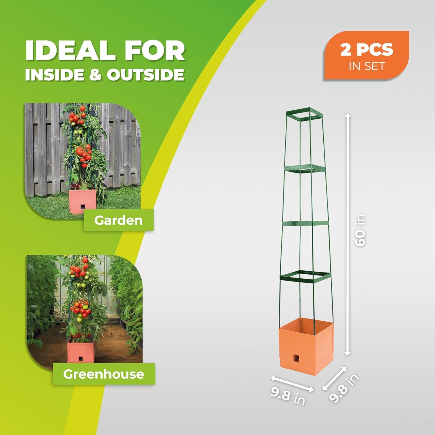 Caja de Macetas Autorriego Bio Green Maxitom | 2 Pcs | 18L