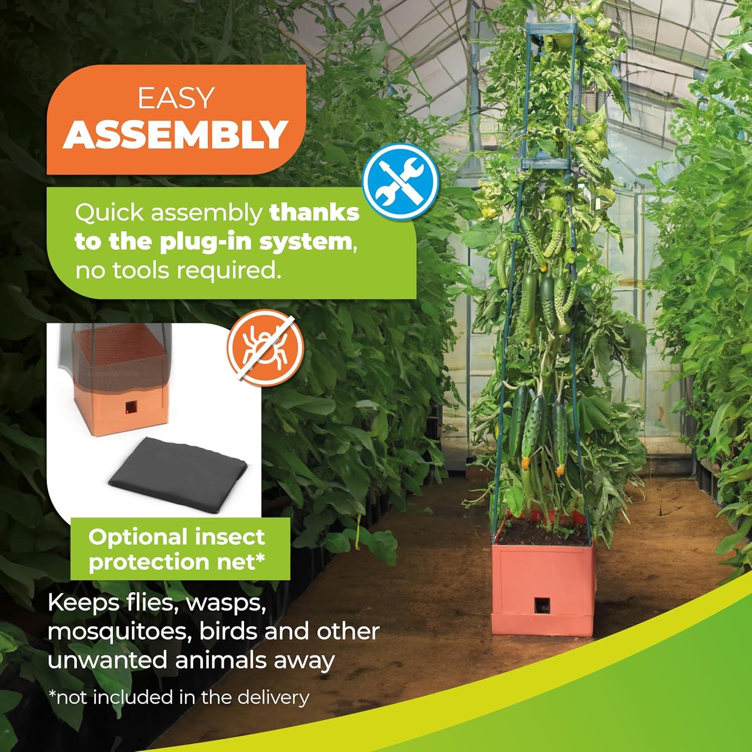 Caja de Macetas Autorriego Bio Green Maxitom | 2 Pcs | 18L