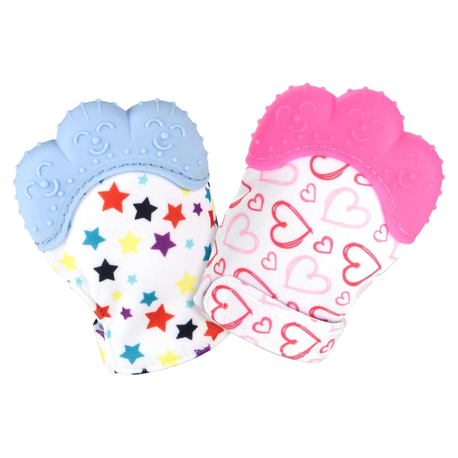 2 Mitones de Silicona para Dentición Vicloon - Bebés 0-12 Meses