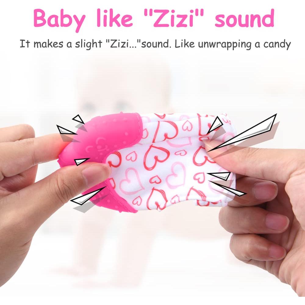 2 Mitones de Silicona para Dentición Vicloon - Bebés 0-12 Meses