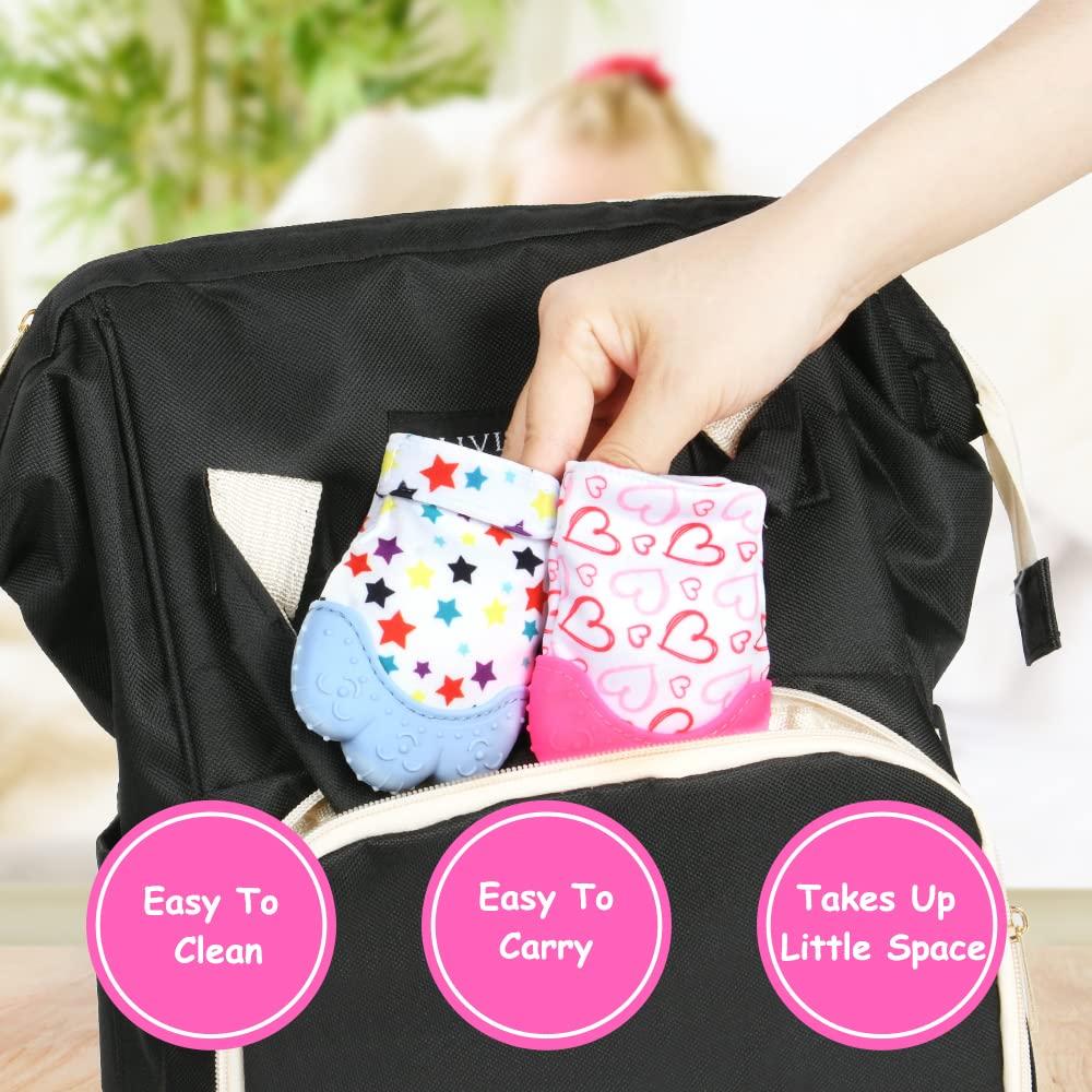 2 Mitones de Silicona para Dentición Vicloon - Bebés 0-12 Meses