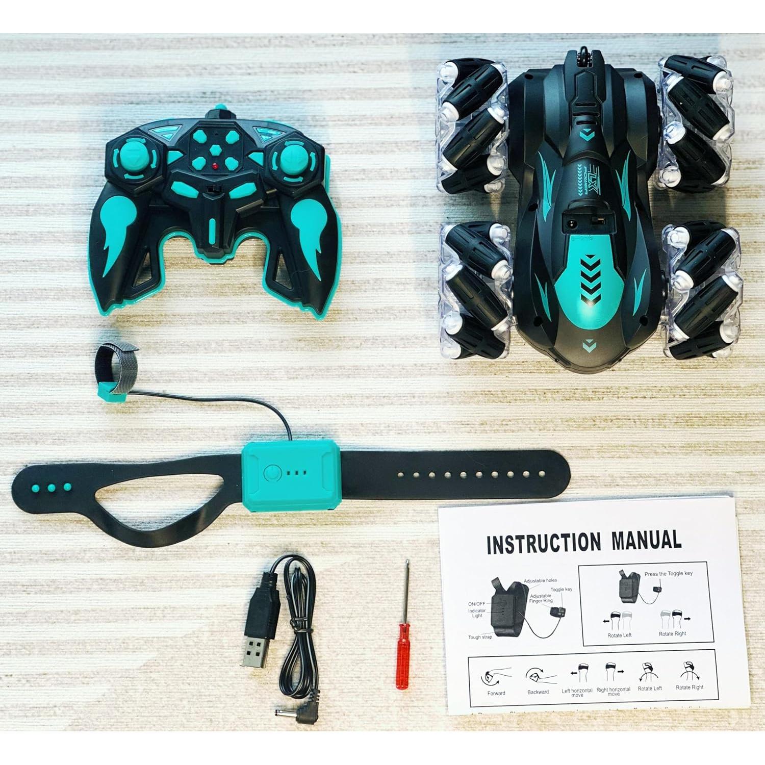 Coche Acrobático RC SYOZAC 1:18 Detección de Gestos Azul