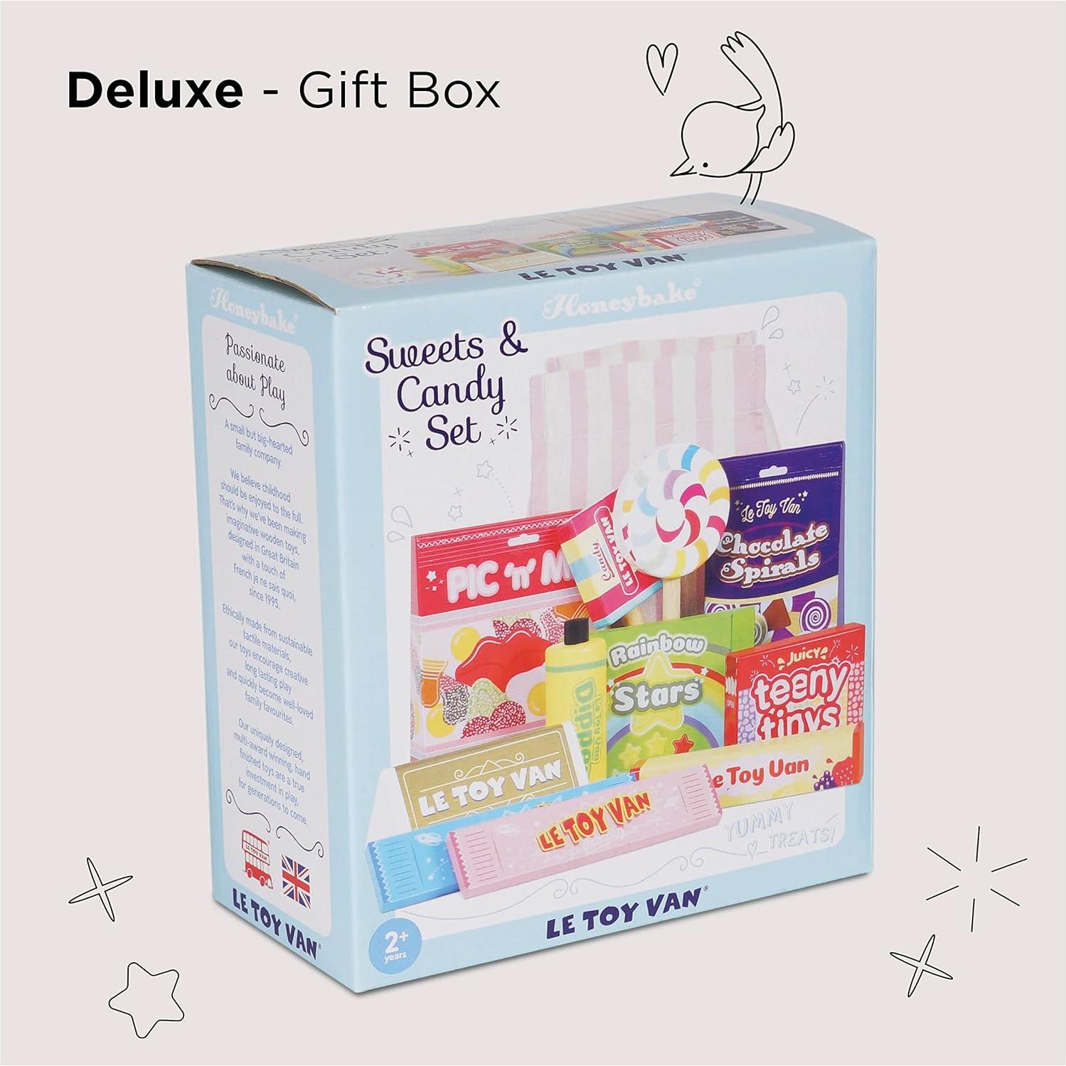 Juego de Rol de Comida de Dulces de Madera Le Toy Van 12 Piezas