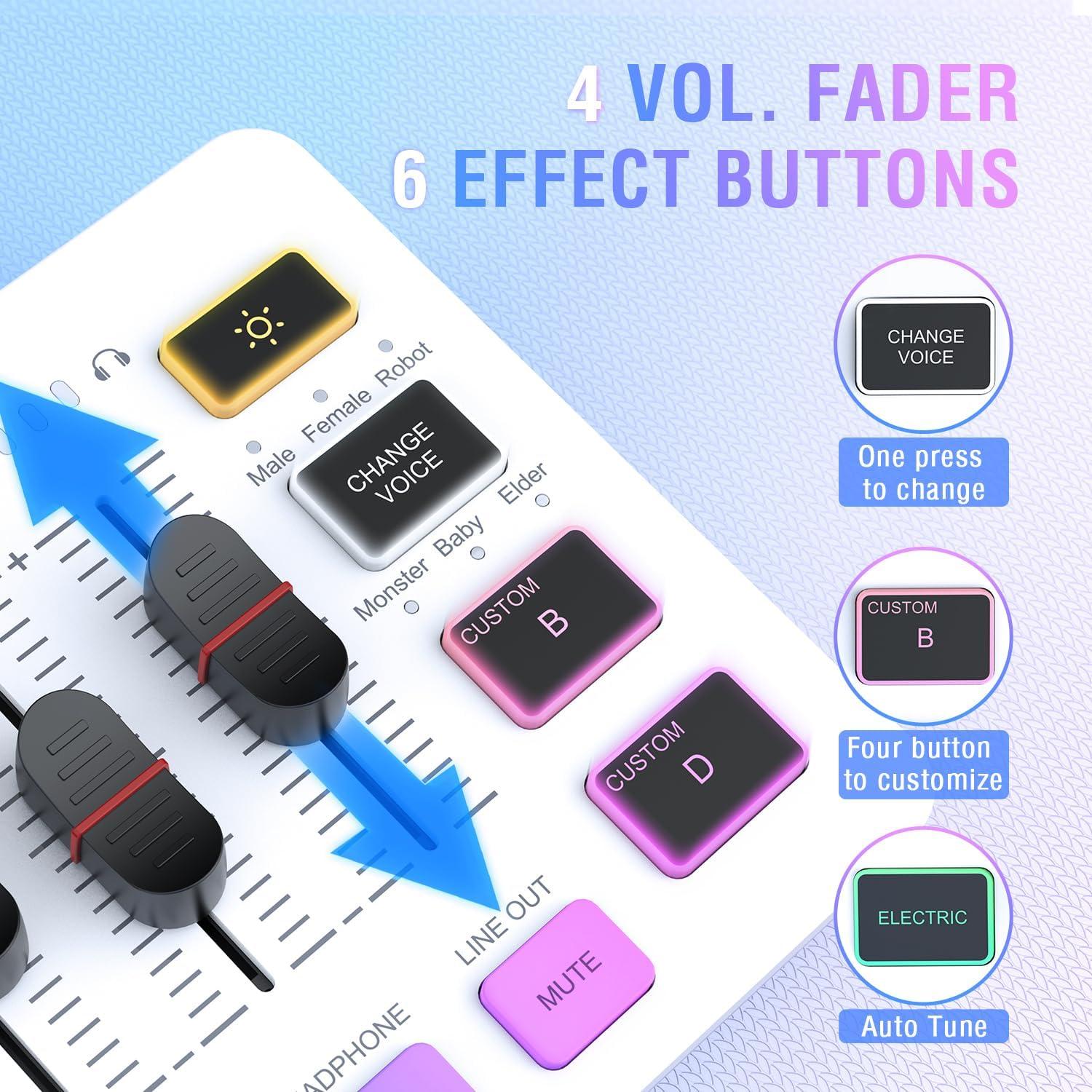 Paquete de Equipos de Juego FIFINE KS5W Micrófono y Mezclador