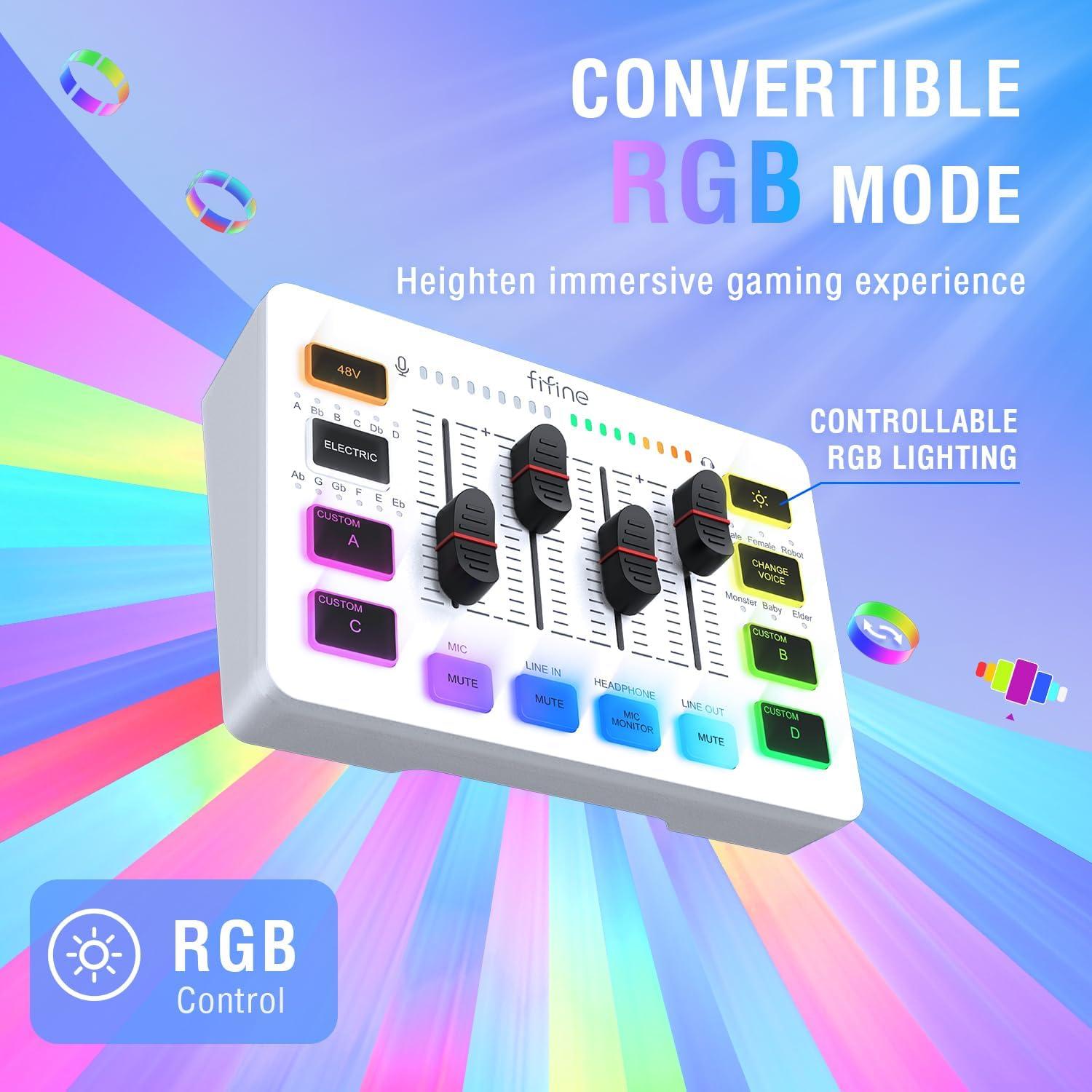 Paquete de Equipos de Juego FIFINE KS5W Micrófono y Mezclador