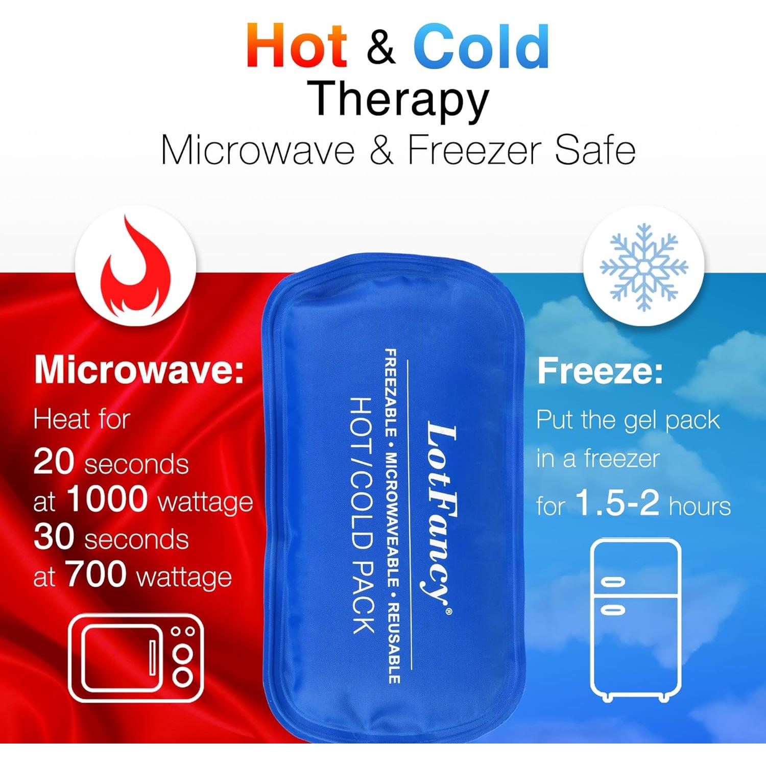 Paquete de Hielo de Gel Reutilizable LotFancy 19x9.5cm 2pc