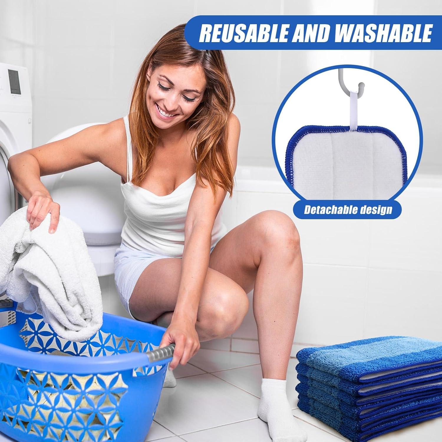 4 Almohadillas de Microfibra Gandeer para Mop Bona 45.7x13.5cm