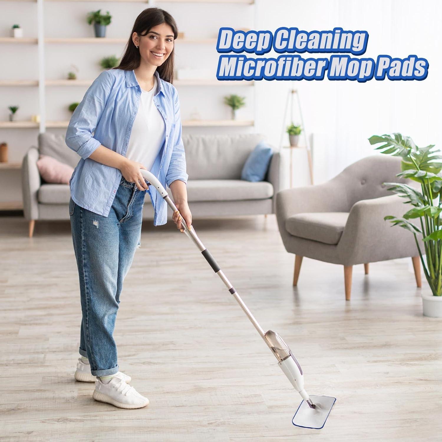 4 Almohadillas de Microfibra Gandeer para Mop Bona 45.7x13.5cm