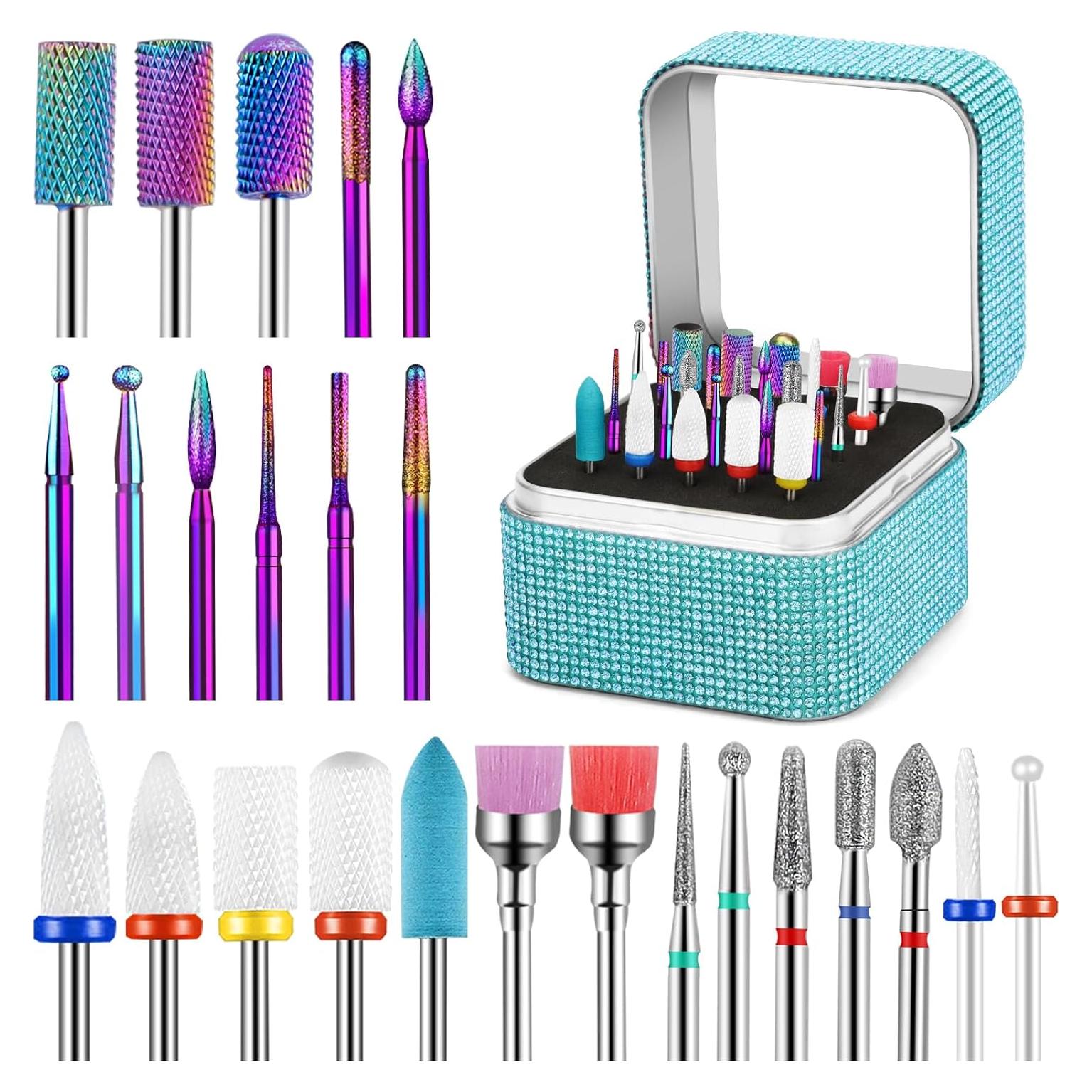 Juego de 25 Brocas para Uñas Cellentool 2.38 mm con Caja