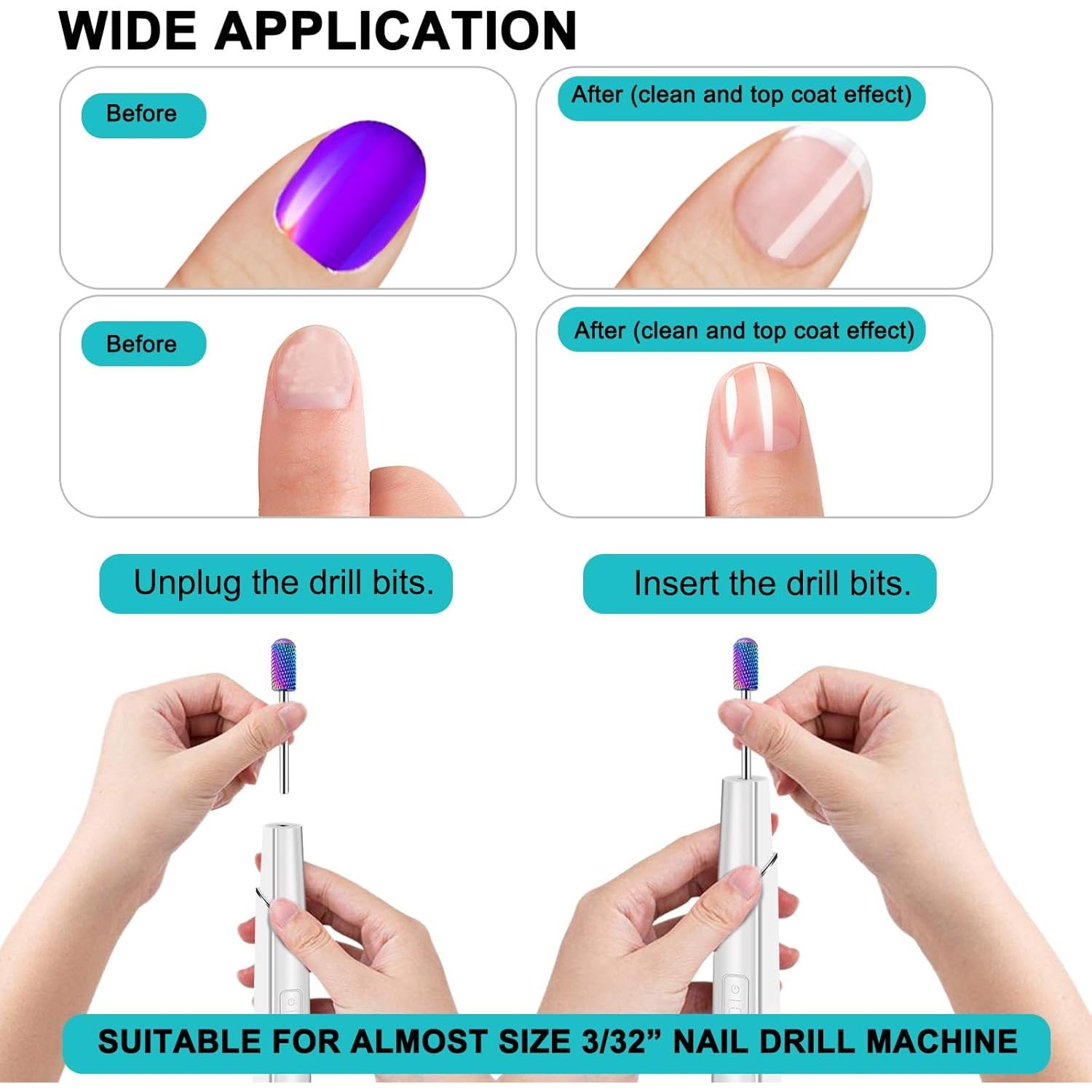 Juego de 25 Brocas para Uñas Cellentool 2.38 mm con Caja