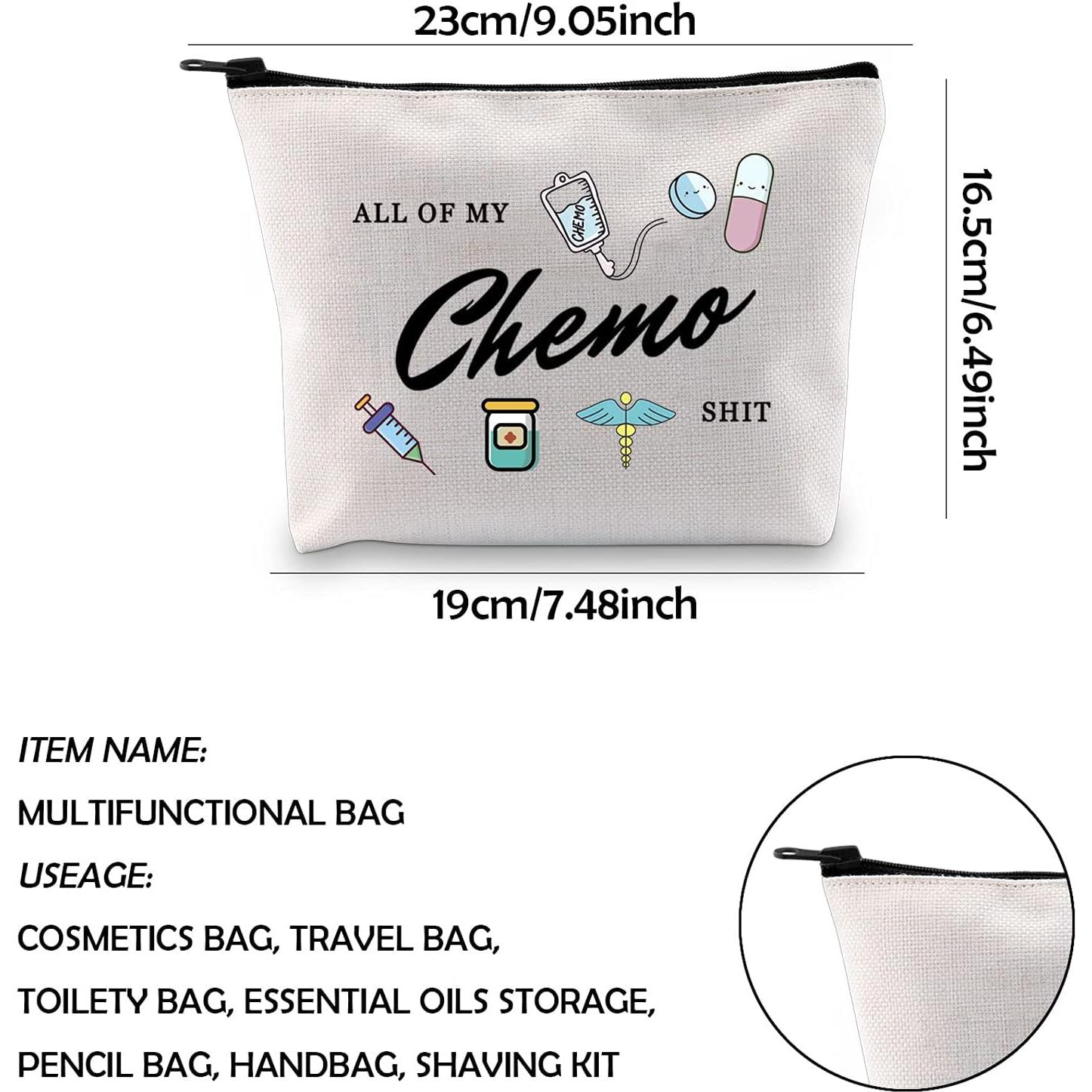 Bolsa de Maquillaje WCGXKO para Mujeres Mi Chemo Shit