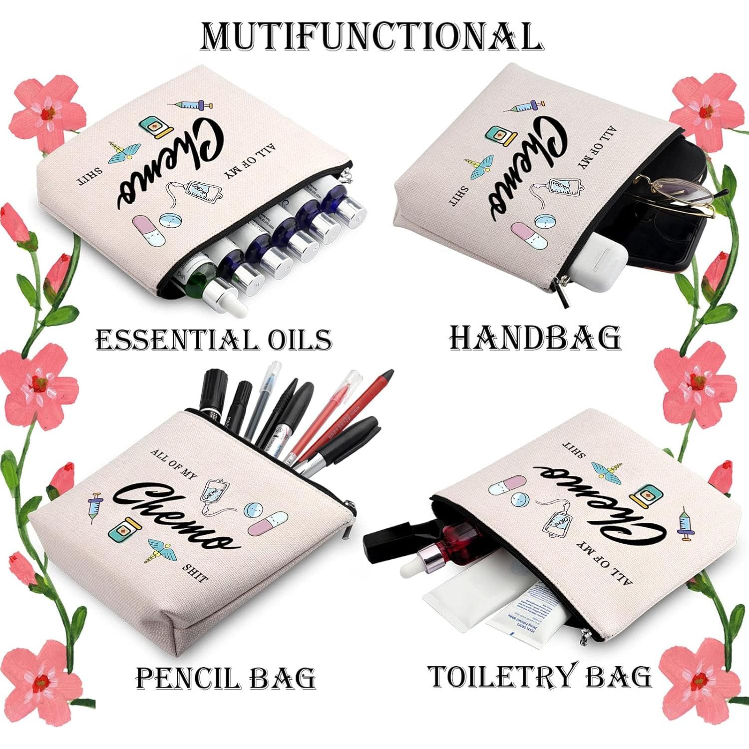 Bolsa de Maquillaje WCGXKO para Mujeres Mi Chemo Shit