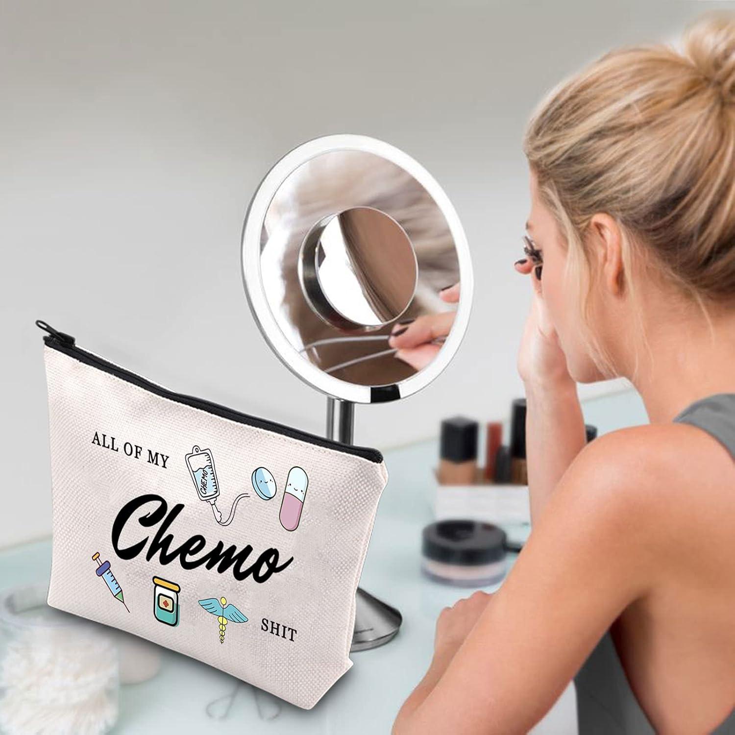 Bolsa de Maquillaje WCGXKO para Mujeres Mi Chemo Shit