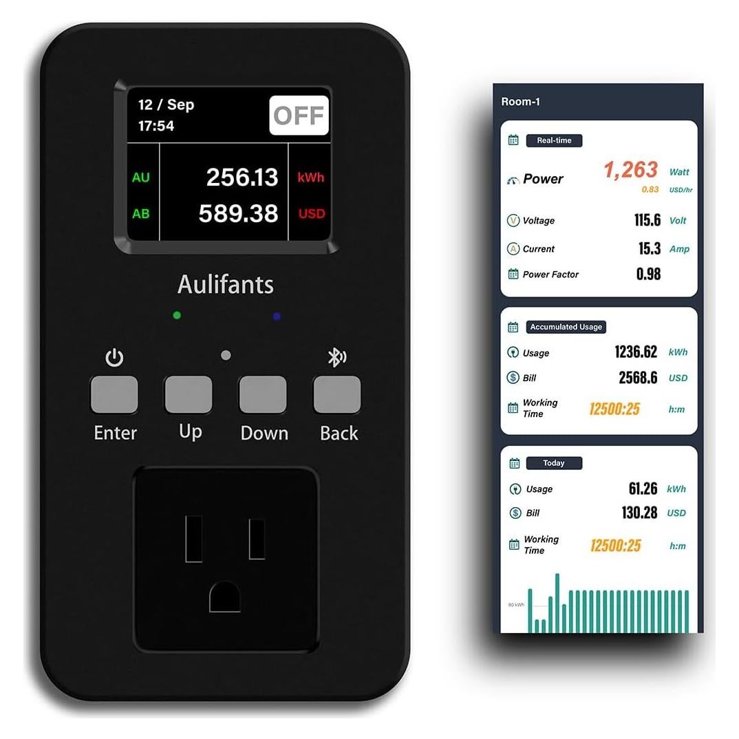 Enchufe Inteligente Aulifants LP405 25A Medidor de Energía
