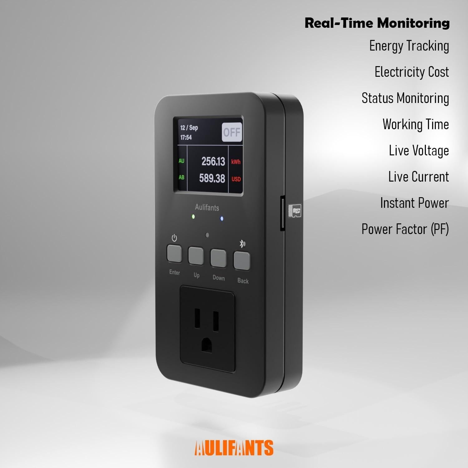 Enchufe Inteligente Aulifants LP405 25A Medidor de Energía