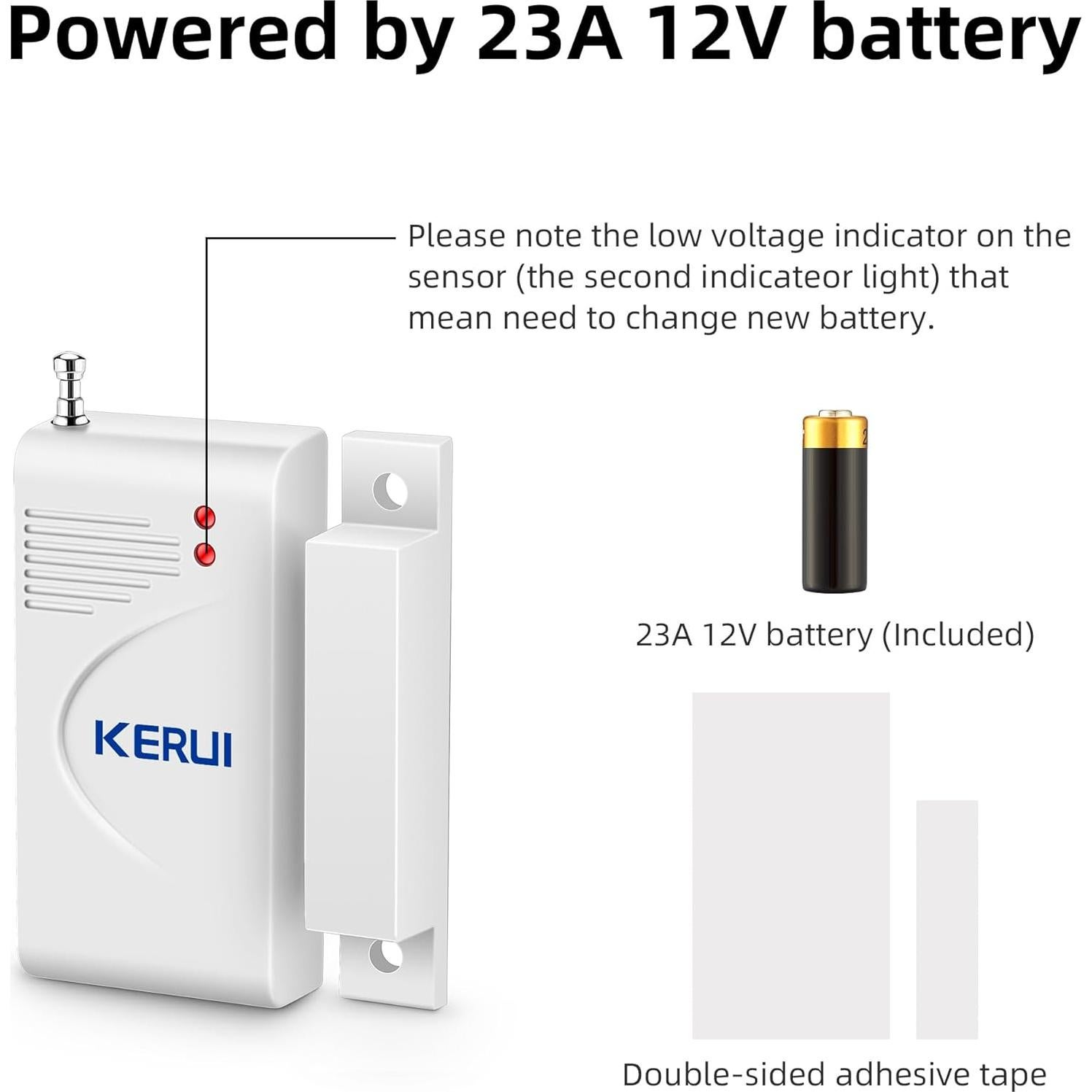 Sistema de alarma KERUI H01 inalámbrico 115 dB para hogar