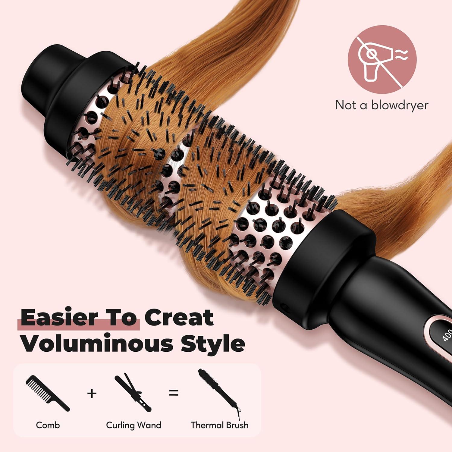 Cepillo Térmico Farery 3,81 cm Ajustable Sin Ruido