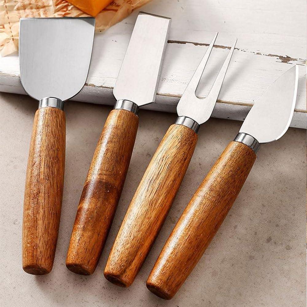 Juego de cuchillos para queso Linwnil 12 piezas acero inoxidable