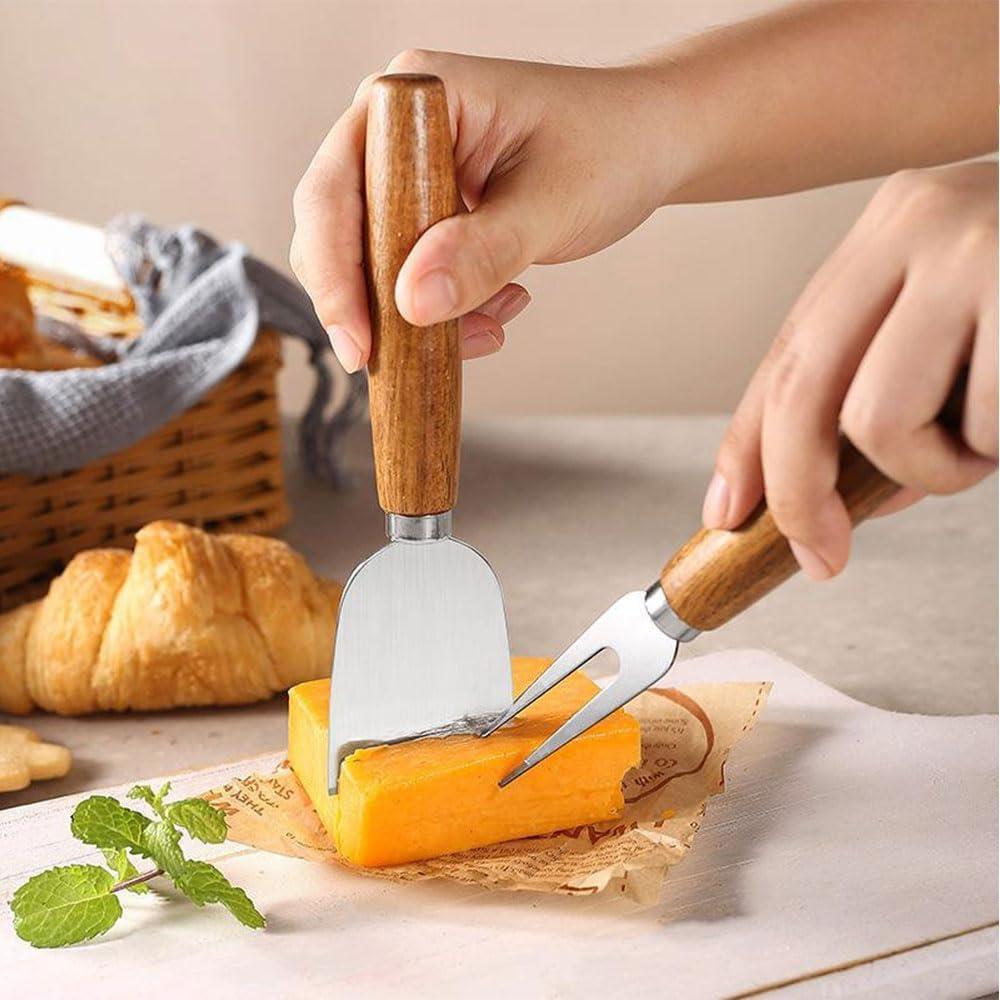 Juego de cuchillos para queso Linwnil 12 piezas acero inoxidable