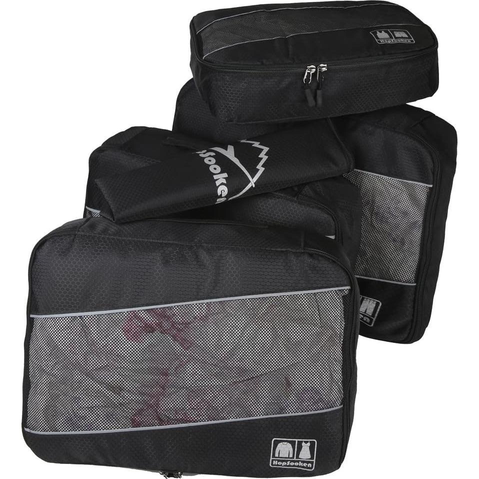 Set de 5 Cubos de Empaque Hopsooken para Viaje Negro