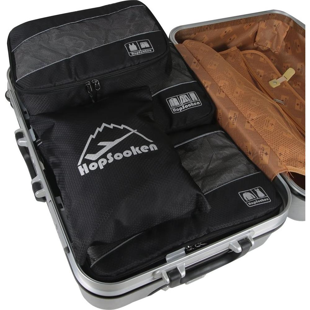 Set de 5 Cubos de Empaque Hopsooken para Viaje Negro