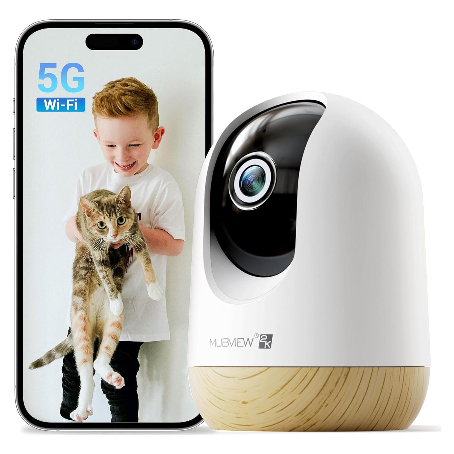 Cámara de Seguridad Interior MUBVIEW 2K WiFi 5G Pan-Tilt