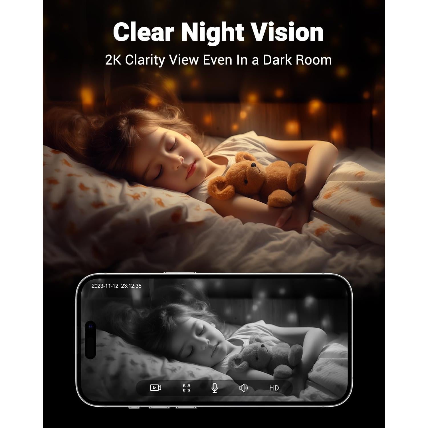 Cámara de Seguridad Interior MUBVIEW 2K WiFi 5G Pan-Tilt