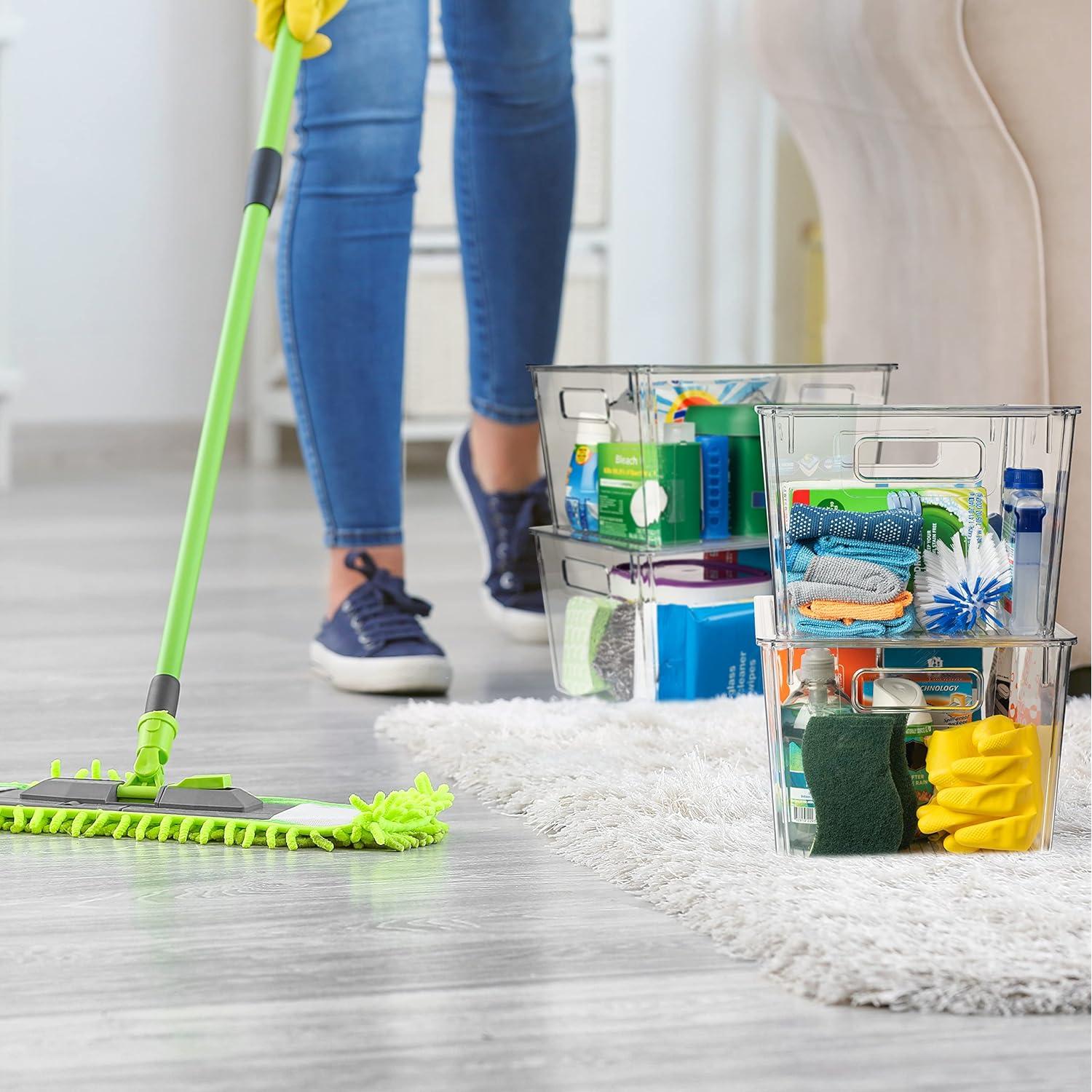 Bins de Almacenamiento ClearSpace 4 Paquete con Tapas 31.75x24.13x17.78 cm