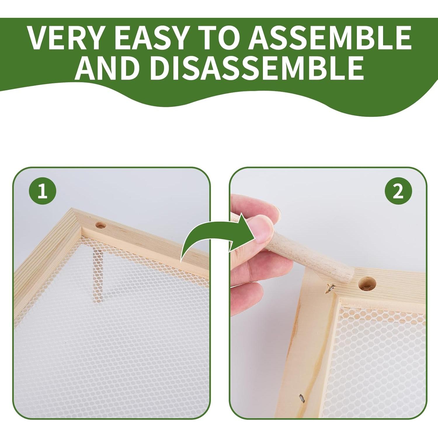 Estante para Secar Hierbas YiePhiot de Madera 2 Capas 39cm