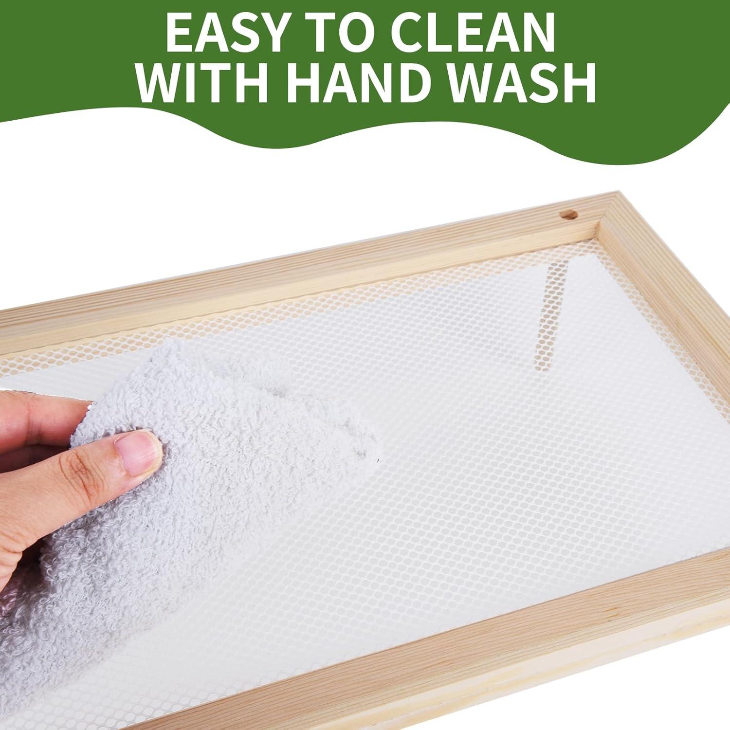 Estante para Secar Hierbas YiePhiot de Madera 2 Capas 39cm