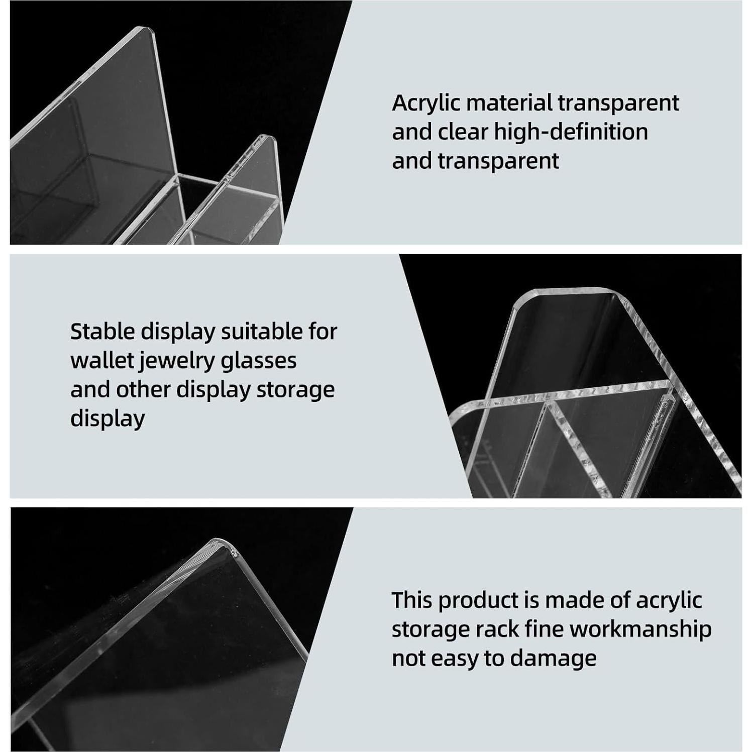 Soporte de exhibición acrílico WEIHAOSKY 4 Niveles 10x15.5cm
