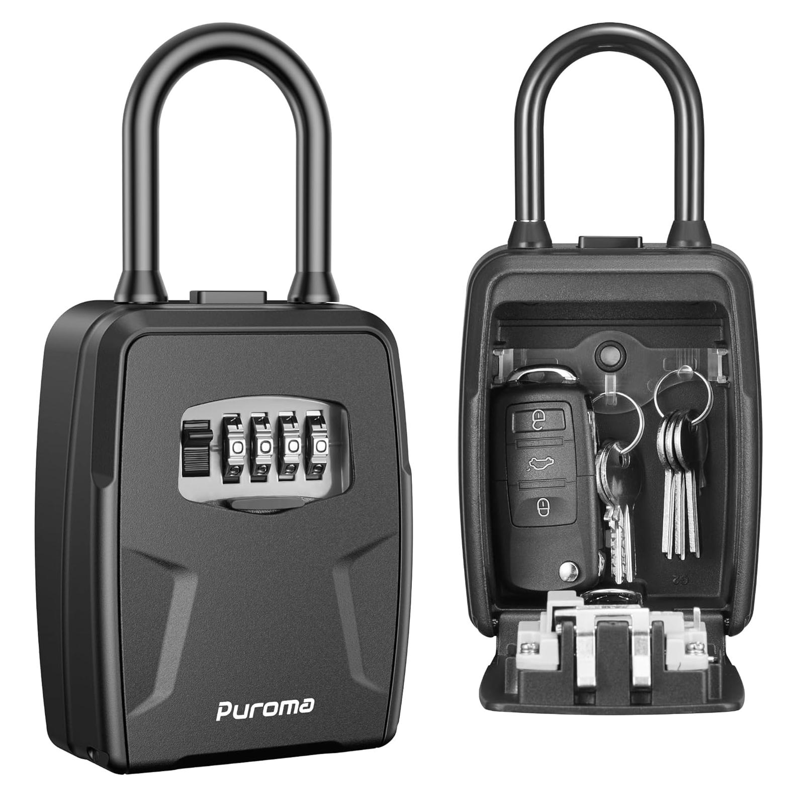 Caja de Llave Grande Puroma con Gancho y Combinación 4 Dígitos