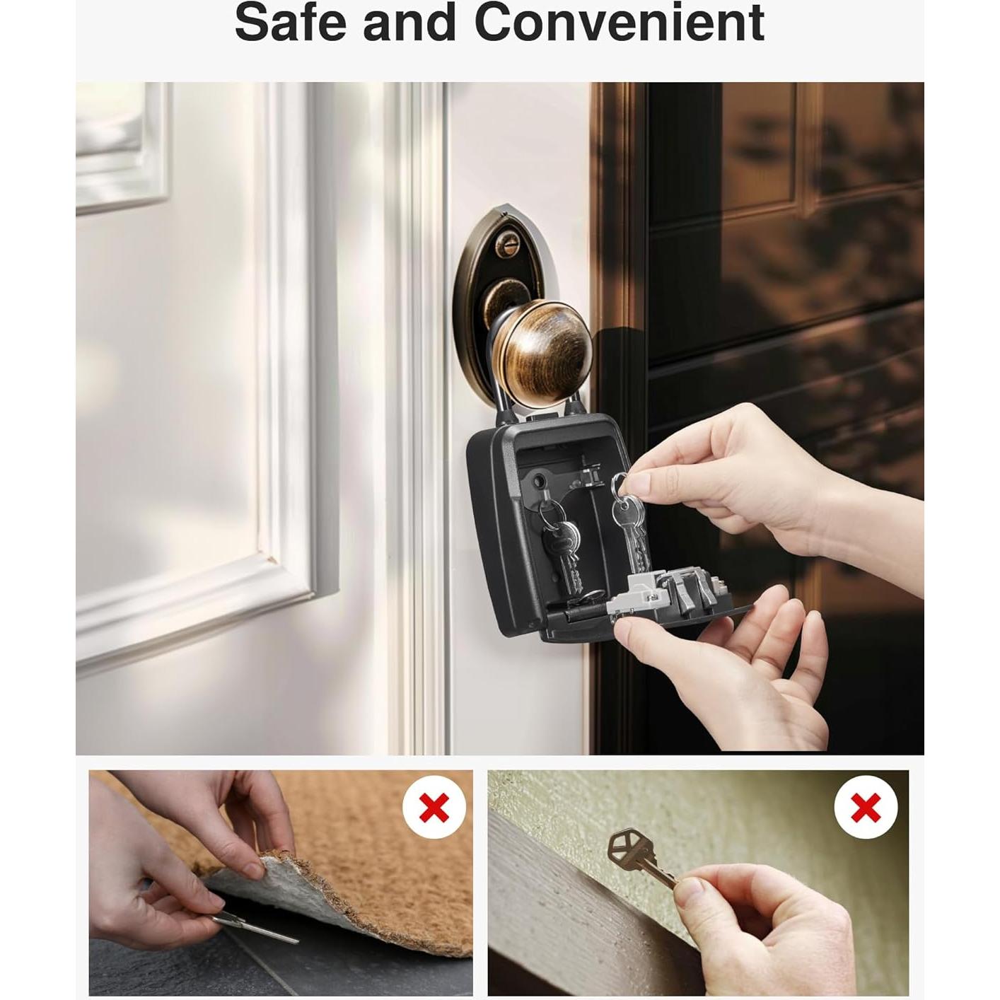 Caja de Llave Grande Puroma con Gancho y Combinación 4 Dígitos