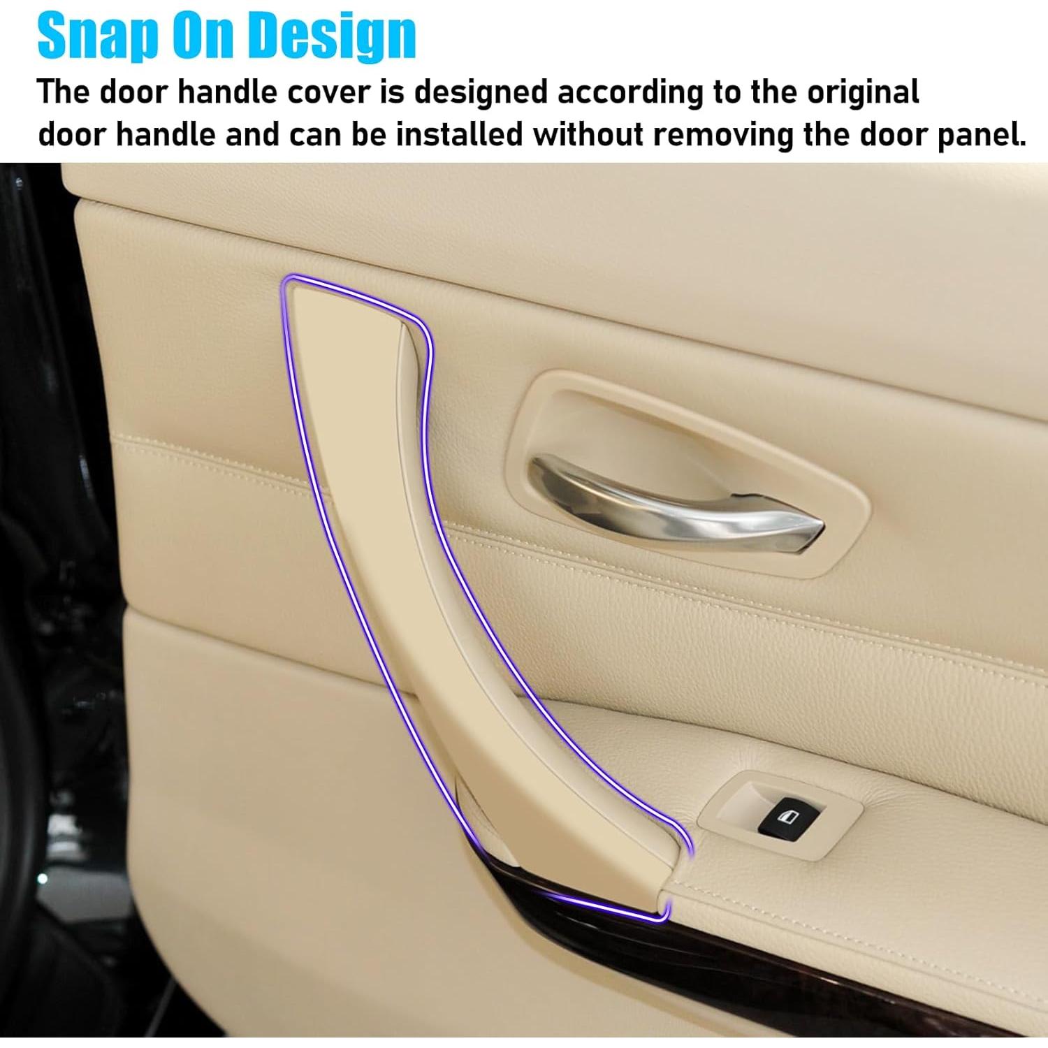 Cubiertas de Manijas de Puerta Jaronx para BMW E90 E91 6PCS Beige