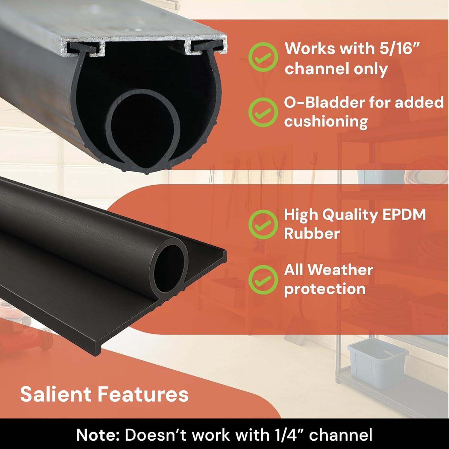 Sello Inferior de Puerta de Garaje EverTrust 10 pies Goma EPDM