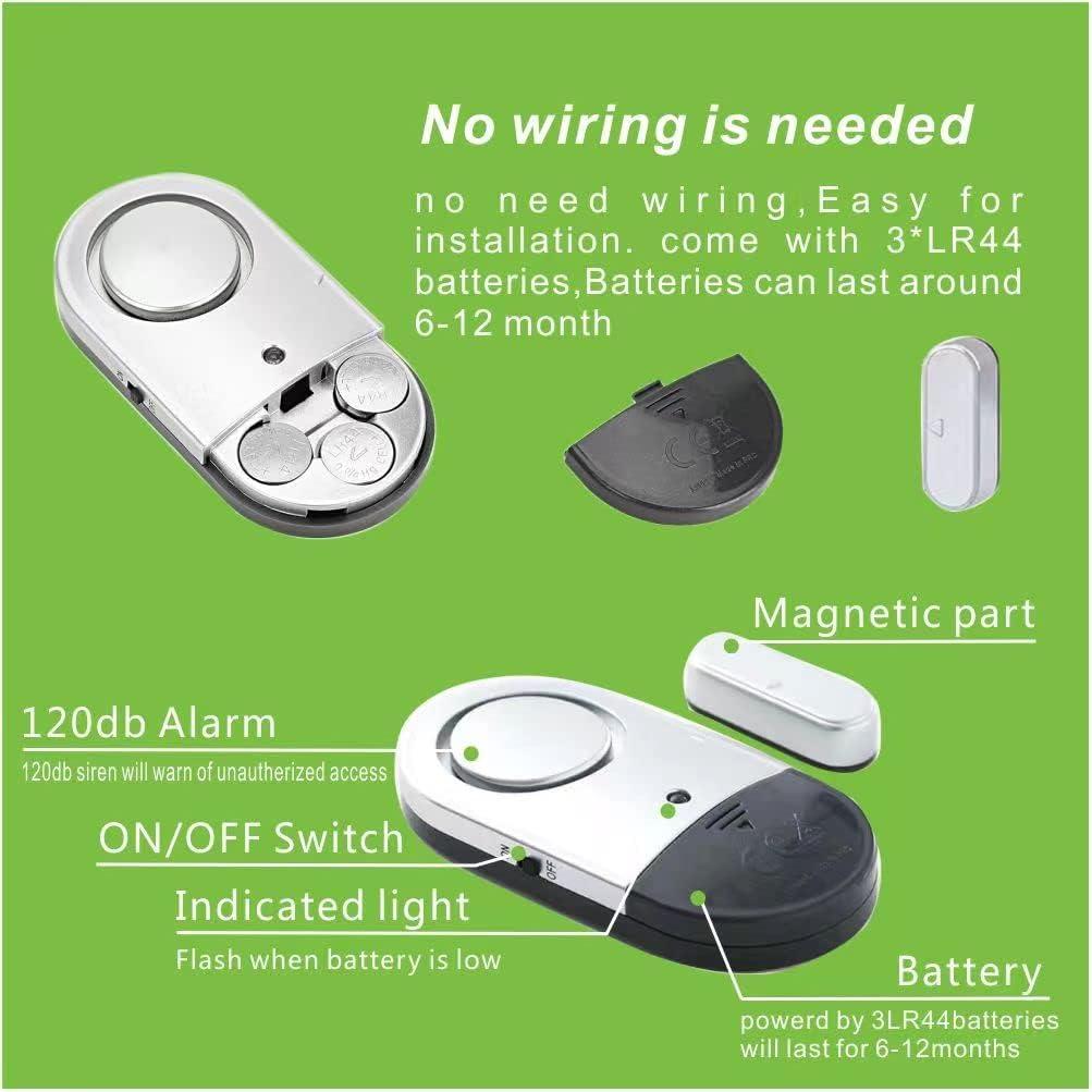 Sensores de Alarma Inalámbricos Rmweify 10 Paquetes 120dB