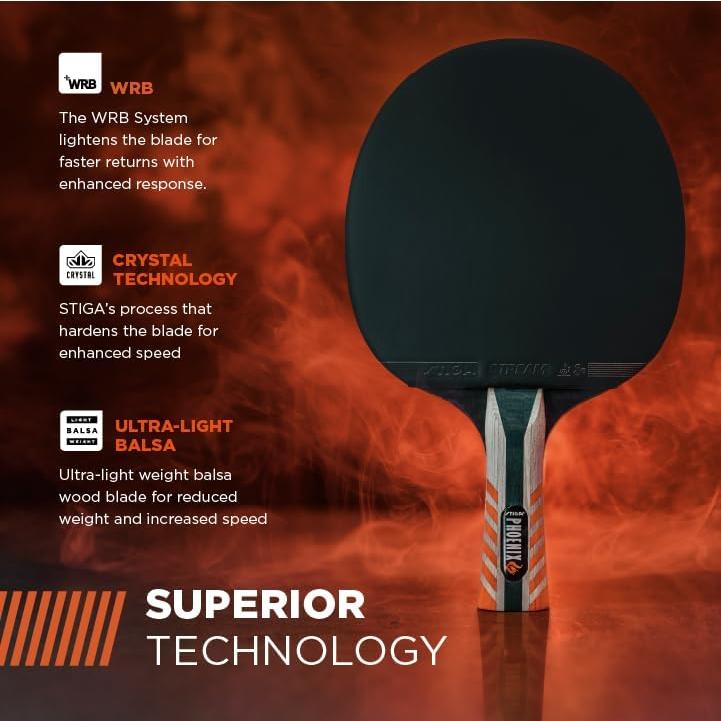 Paleta de Ping Pong STIGA Phoenix - Cuchilla 5 Capas 0.16kg