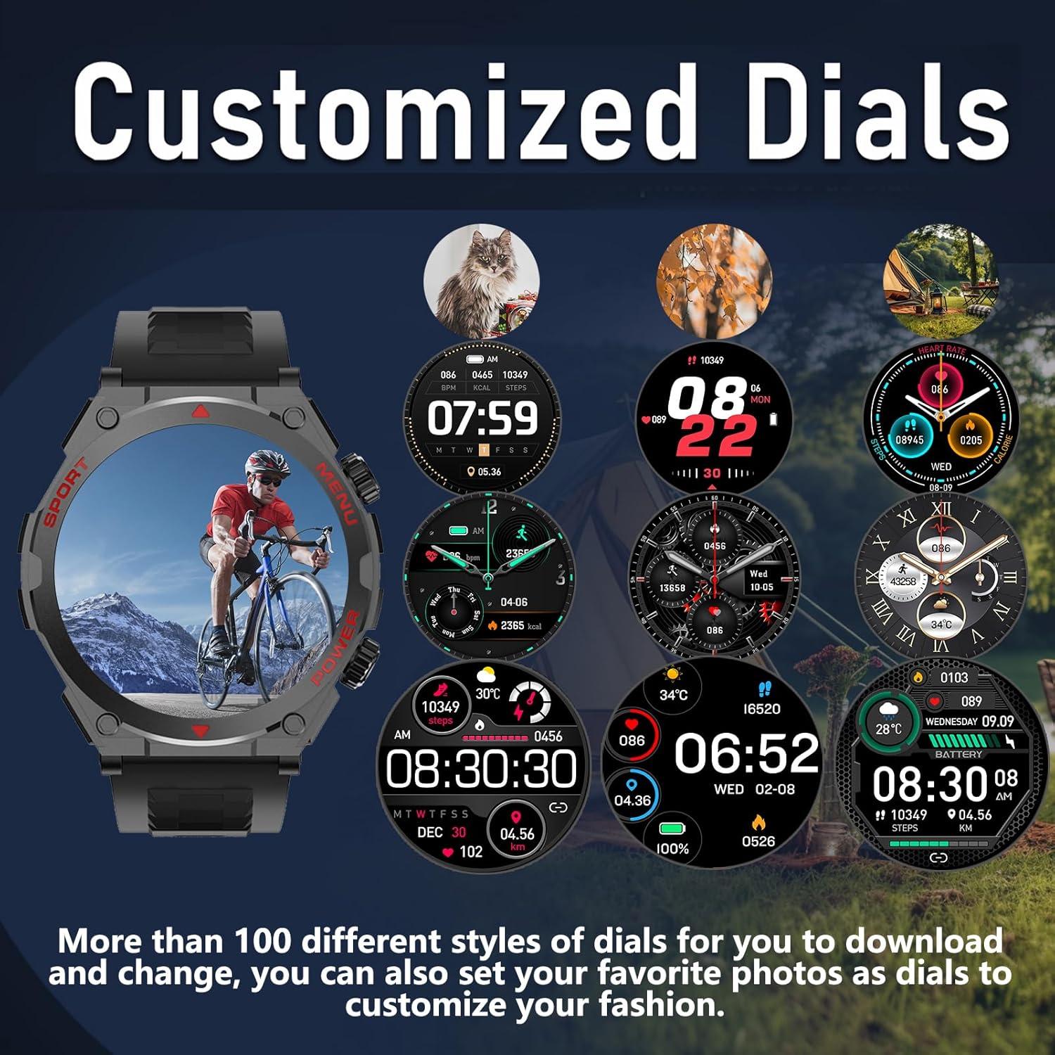 Reloj Inteligente Militar Bvlrksc S662025 HD 1.52" Salud