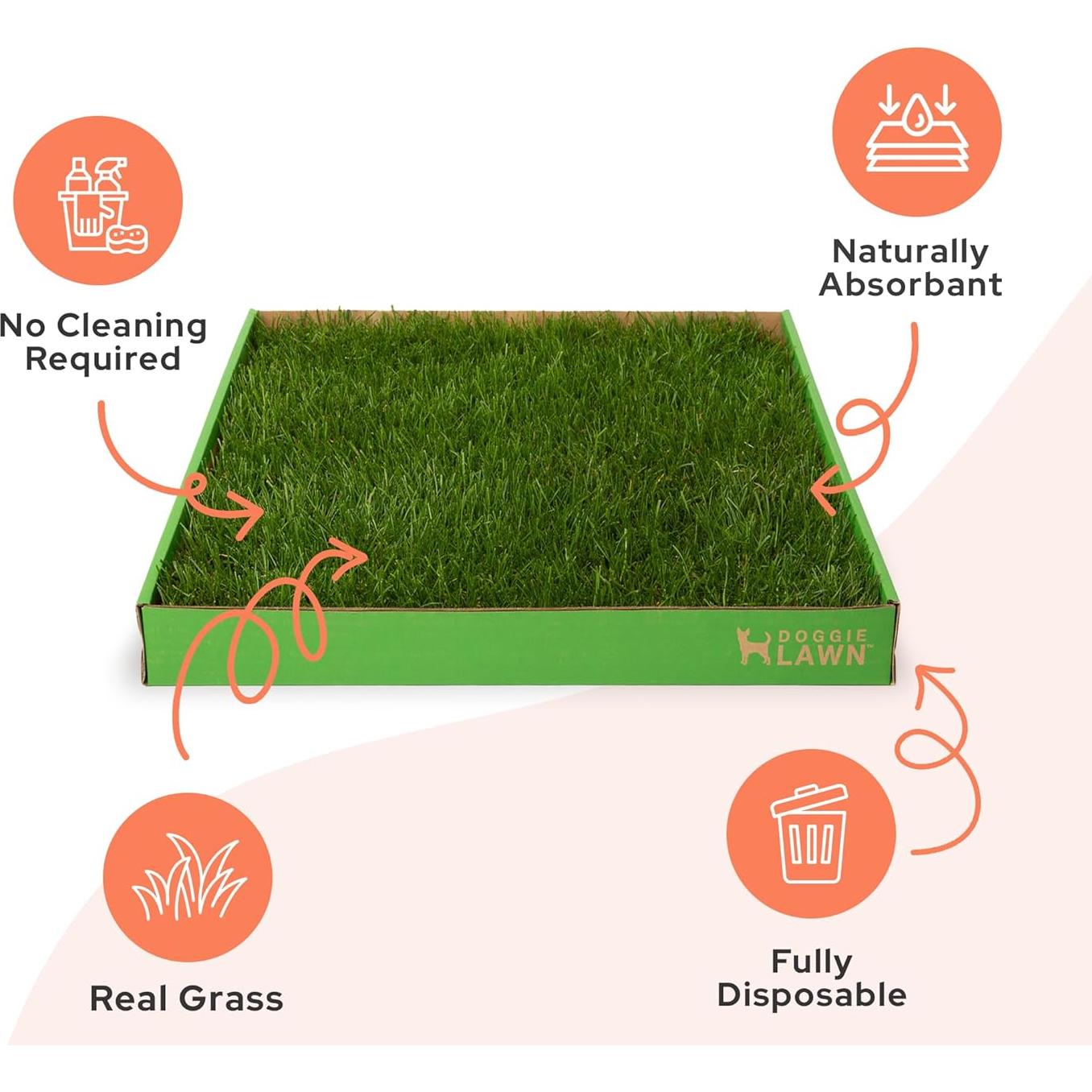 Almohadilla de Césped Real DoggieLawn 61x51 cm para Perros