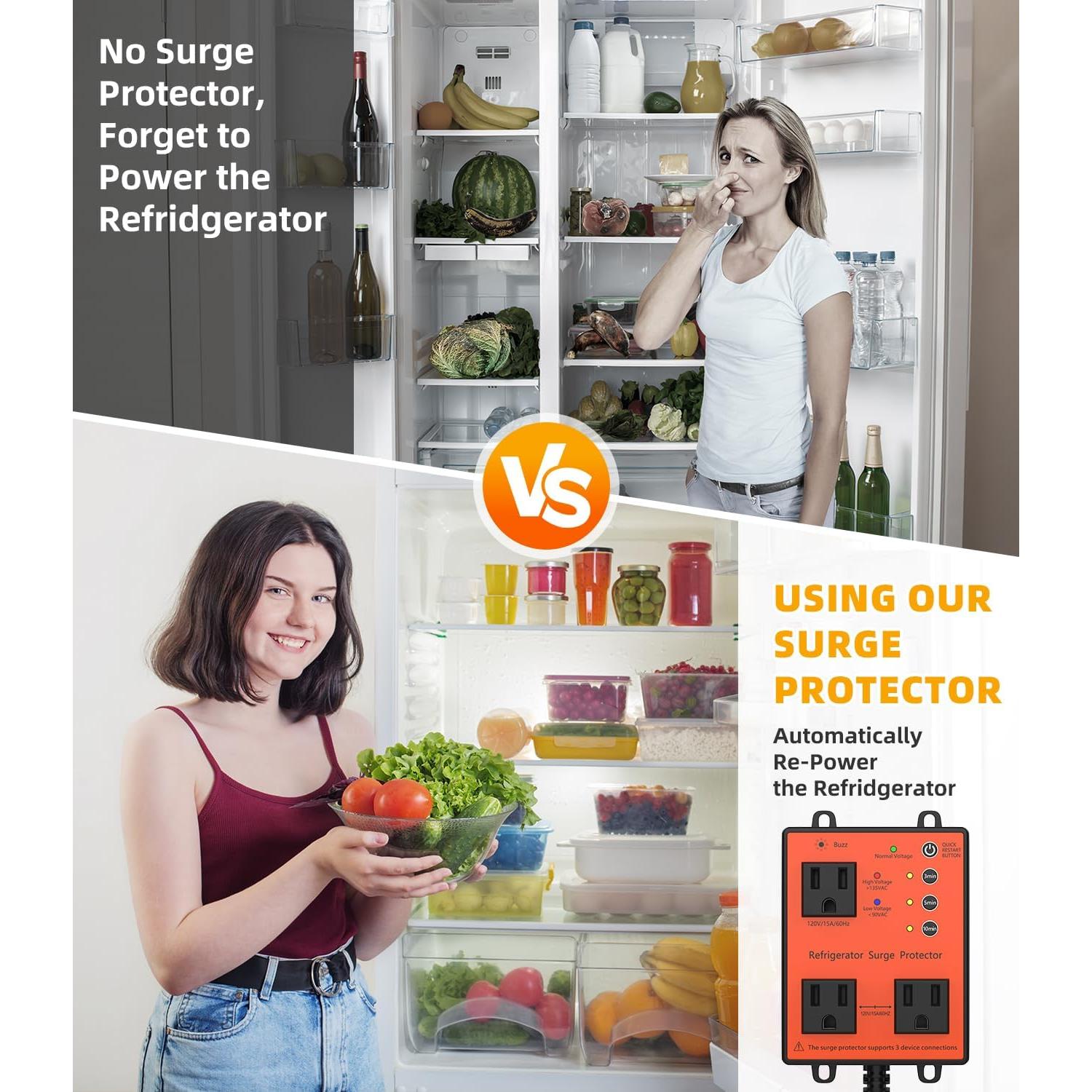 Protector de Sobretensión HAOYIKONG 3 Salidas 120V LED Alarma