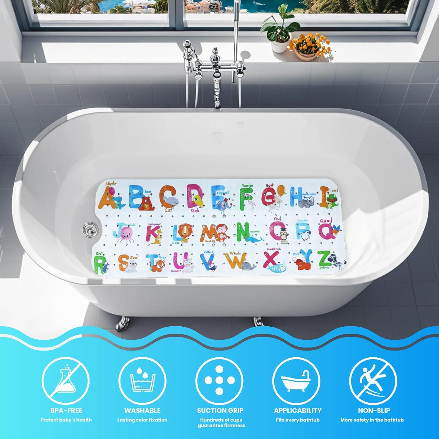 Alfombrilla de Baño Antideslizante Linoows 101.6x40.6 cm Animales