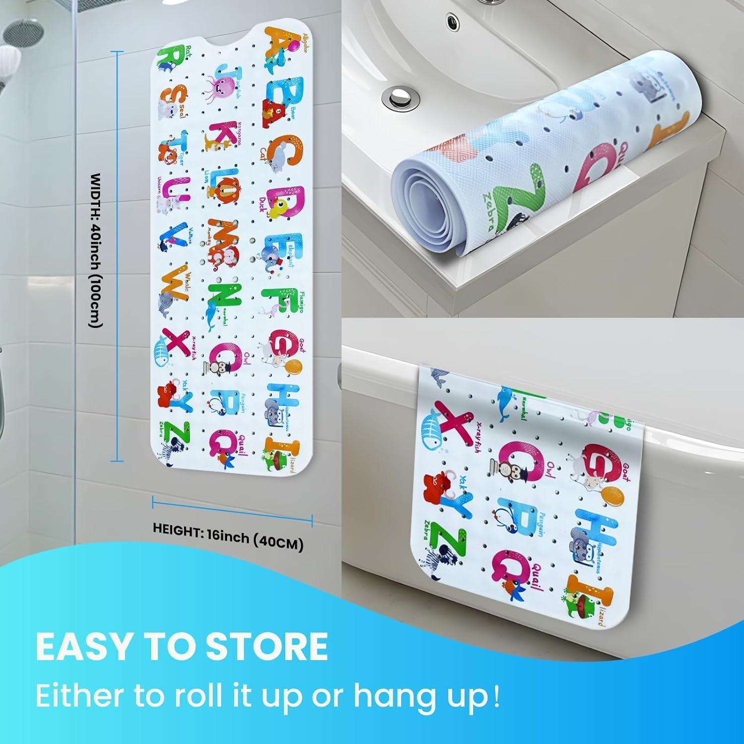 Alfombrilla de Baño Antideslizante Linoows 101.6x40.6 cm Animales