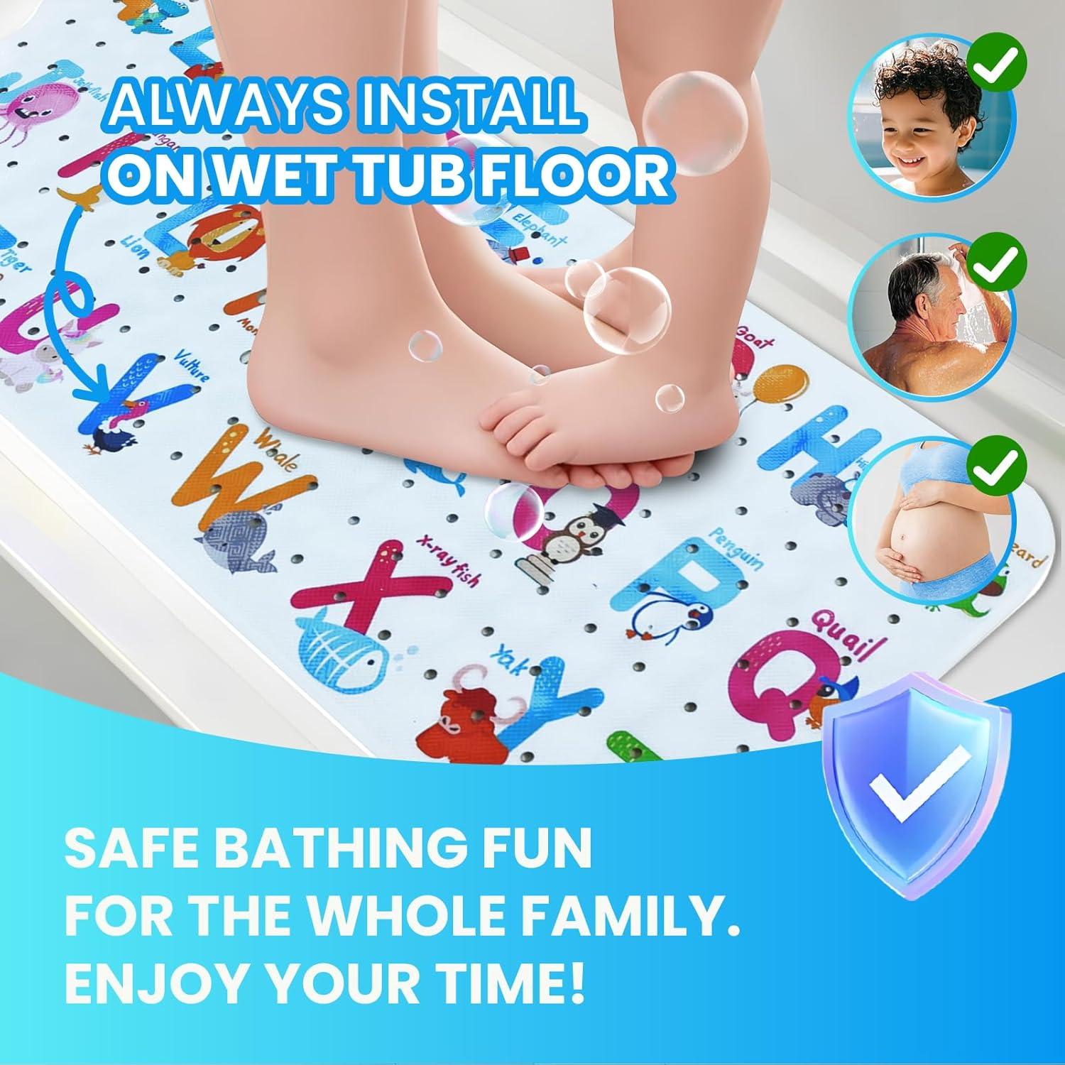 Alfombrilla de Baño Antideslizante Linoows 101.6x40.6 cm Animales